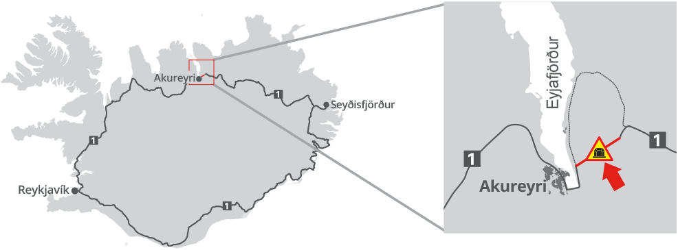 Vadlaheidi tunnel location